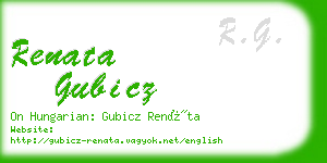 renata gubicz business card